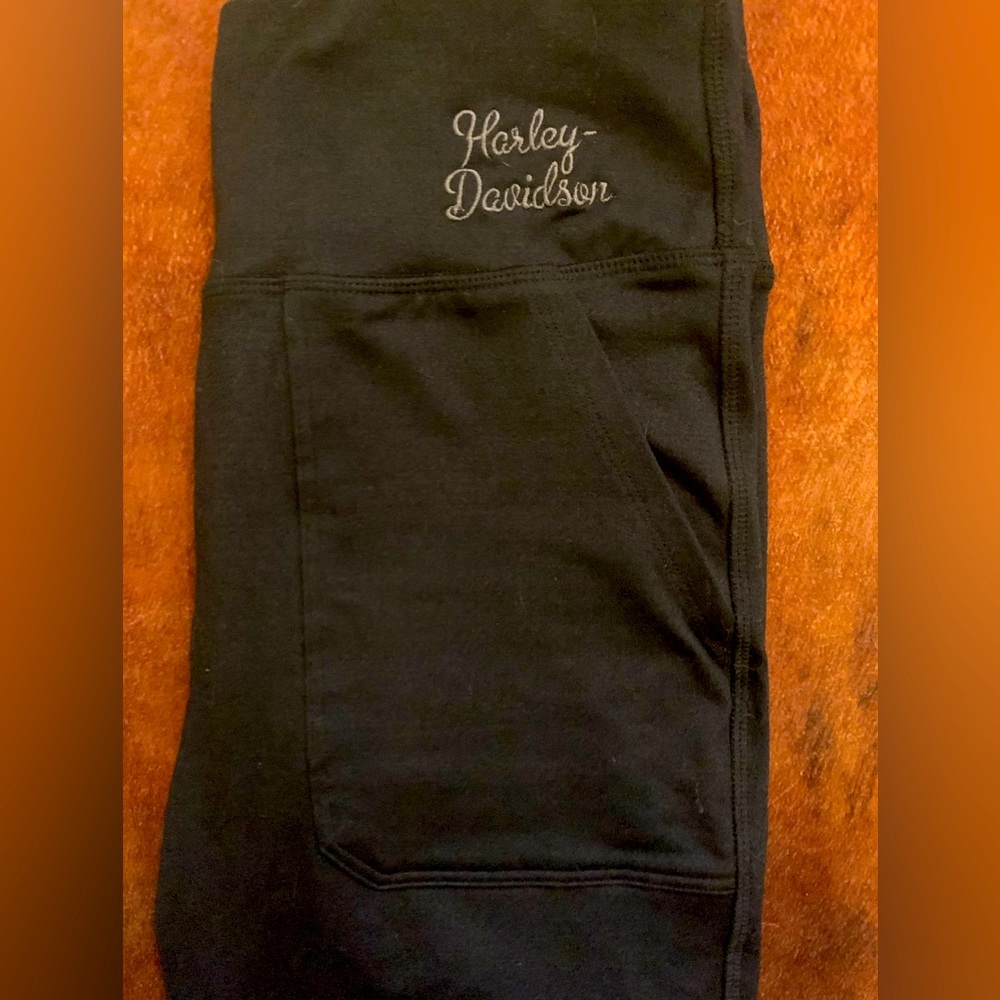 Harley Davidson Black Legging/Pants - Size Medium - 6 pockets - EUC!